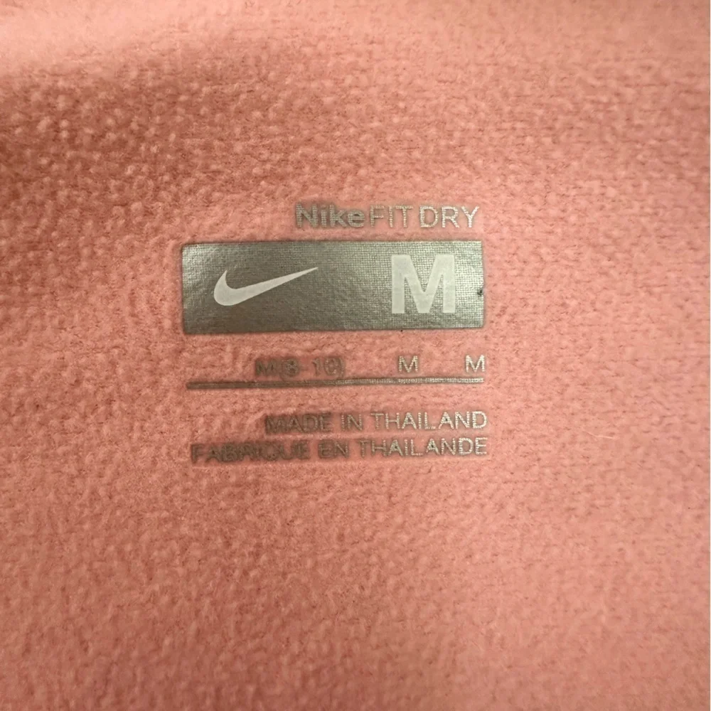 Nike Women's Pink and Maroon Drifit Full-Zip Sweatshirt